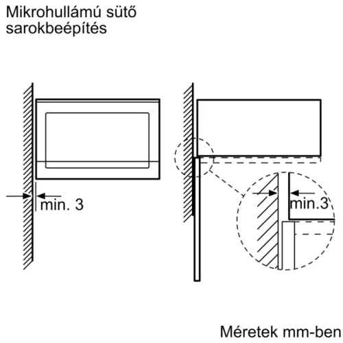 Bosch BFL554MB0 Serie|6 Beépíthető mikrohullámú sütő | Fekete