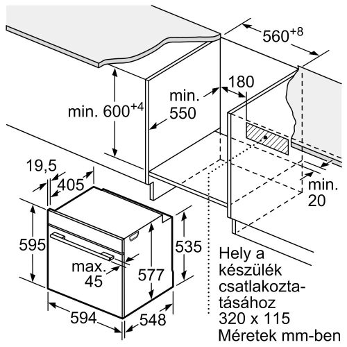 BOSCH HBG7741B1 Serie|8 Beépíthető sütő | Fekete