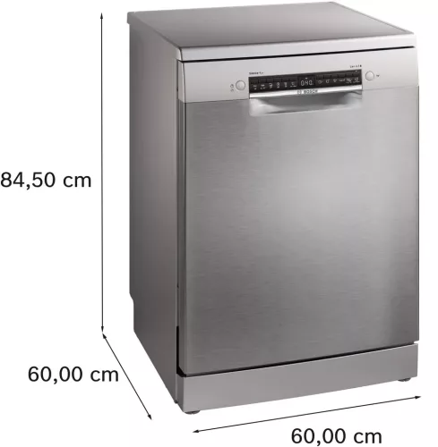 Bosch SMS4HMI05E Szabadonálló Mosogatógép - Serie 4 - Nemesacél - 14 teríték - 6 program