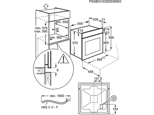 ELECTROLUX EOF3H00BX inox beépíthető sütő (EOF3H00BX)