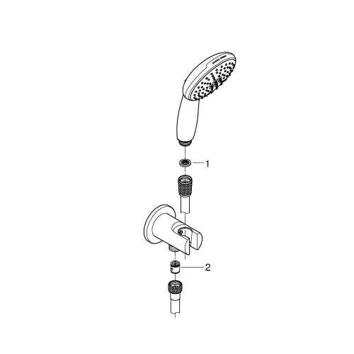 Grohe Tempesta 110 Fali tartós szett 2 spray (Rain, Jet) Matt fekete 264062433