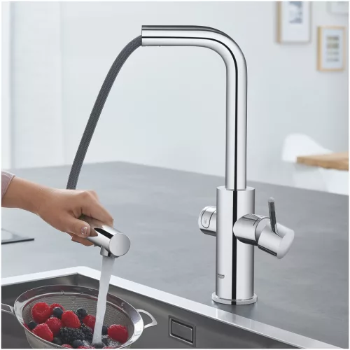 Grohe Mosogató csaptelep Grohe Blue Home kihúzható zuhannyal króm 31539000
