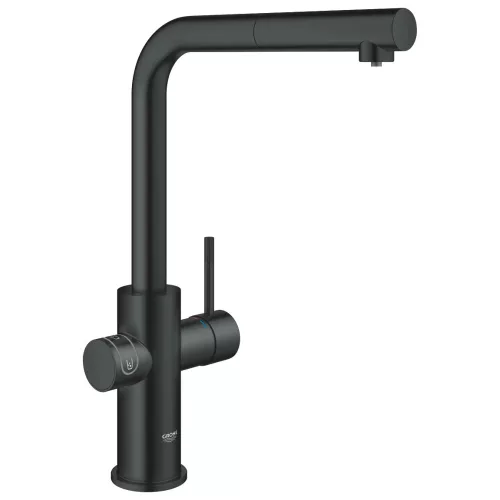 GROHE Blue Home L-kifolyós kezdőkészlet kihúzható fejes fekete (31539KS0)