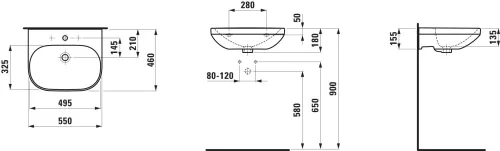 Laufen Lua mosdó 55x46 cm H8110810001041