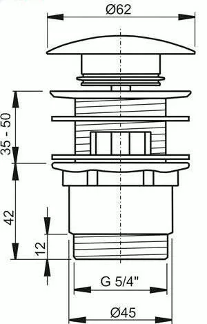 Ravak Mosdólefolyó Click-clack rendszer alacsony (X01437)