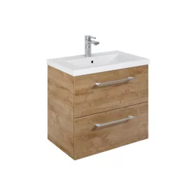   CSOMAGAJÁNLAT!!! Elita Roma Plus Compact 60 cm alsószekrény+mosdó, Canella Oak + 39,7cm + Sapho csiszolt tükör akasztó nélkül, 60x70cm 