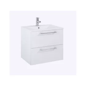   CSOMAGAJÁNLAT Elita Roma Plus 60 cm alsószekrény+mosdó, fehér + Sapho csiszolt tükör akasztó nélkül, 60x70cm (22469)              