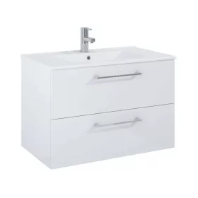   CSOMAGAJÁNLAT Elita Roma Plus 80 cm alsószekrény+mosdó, fehér ELI 5110011 + Sapho csiszolt tükör akasztó nélkül, 80x80cm