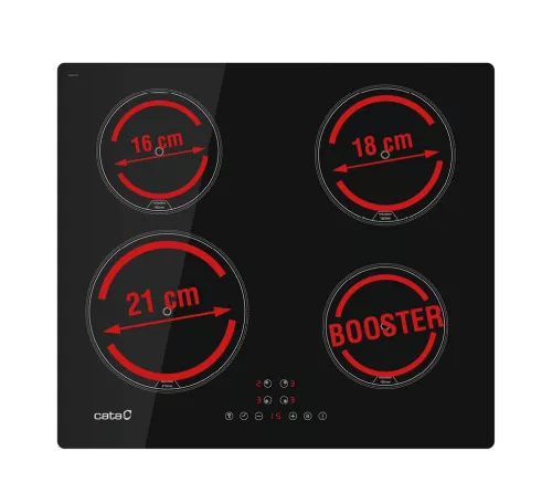 CATA - Beépíthető indukciós főzőlap IB-6324 E2 BK Hob to Hood
