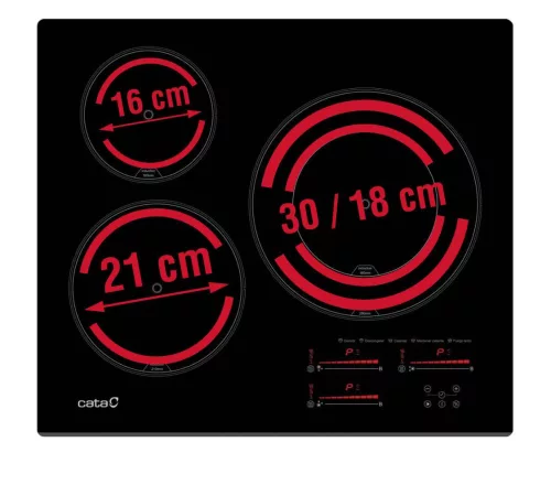 CATA - Beépíthető indukciós főzőlap INSB-6028 BK fekete Hob to Hood