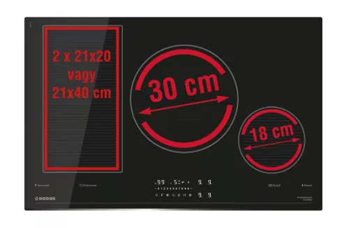 NODOR - Beépíthető indukciós főzőlap NorCoock IH-N8106 BK Hob to Hood Fekete