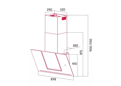 NODOR - Páraelszívó NorBreeze UNUM 90 DB NMOTION Hob to Hood - A készlet erejéig rendelhető!