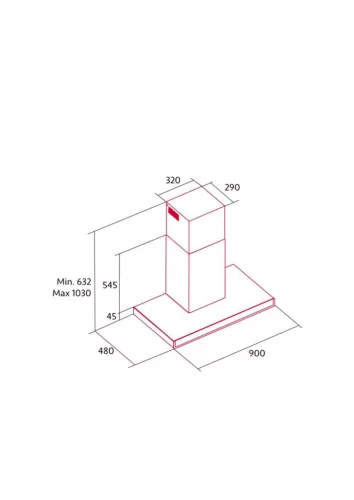 NODOR - Páraelszívó NorBreeze SLIM 90 CU Hob to Hood