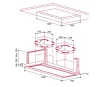 NODOR - Páraelszívó NorBreeze ISLA DEIMOS 1400 TWIN RF Hob to Hood
