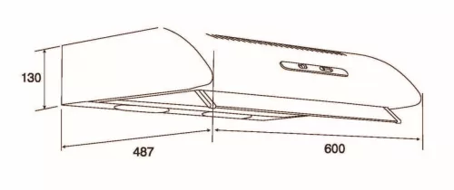DAVOLINE - Páraelszívó OLYMPIA 250 1M/1 WH 60 cm fehér
