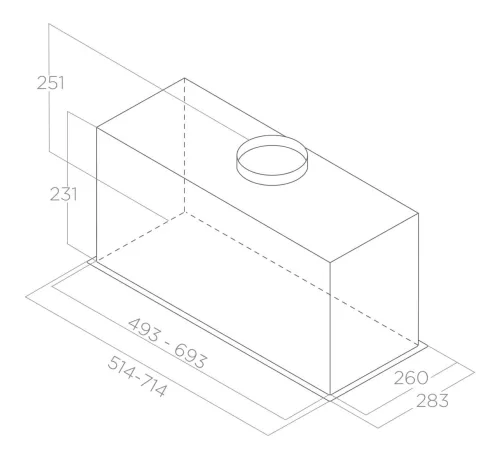 ELICA - Páraelszívó FOLD S IX/A/52 Inox