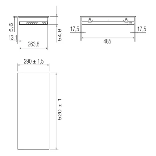 ELICA - Beépíthető domino indukciós főzőlap RATIO 302 PLUS BL
