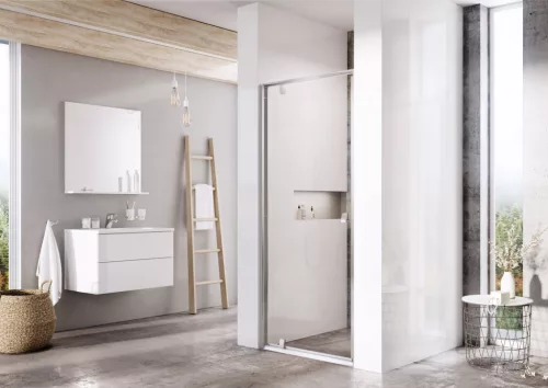 Ravak Pivot PDOP1-90 zuhanyajtó szatén+transparent