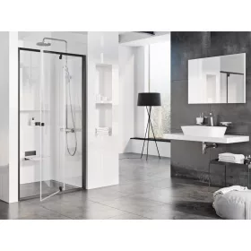 Ravak Pivot PDOP2-100 zuhanyajtó fekete+transparent