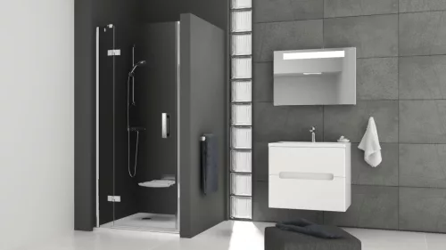 Ravak SmartLine SMSD2-90 zuhanyajtó (B) bal króm+transparent