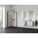 Ravak Blix II NBLRV2 90x90 zuhanykabin fekete+transparent