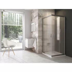 Ravak Blix BLRV2 90x90 zuhanykabin szatén+grape