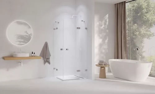 Ravak Brilliant BSRV4-90 zuhanykabin króm+transparent