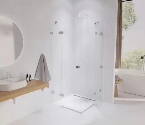 Ravak Brilliant BSRV4-90 zuhanykabin króm+transparent