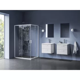 Ravak Blix II NBLRV2K 90 zuhanykabin matt fehér+transparent