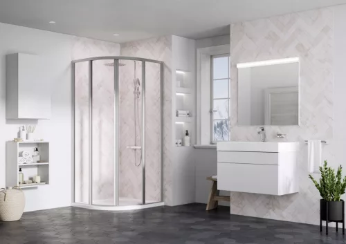 Ravak Supernova SKCP4 80x80 195 zuhanykabin szatén+transparent