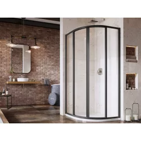   Ravak Supernova SKCP4 90x90 195 zuhanykabin fekete+transparent