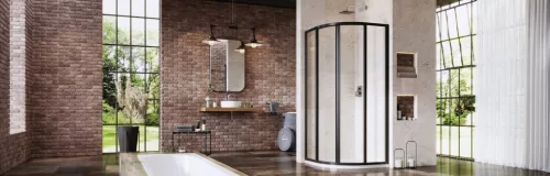 Ravak Supernova SKCP4 90x90 195 zuhanykabin fekete+transparent