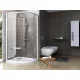 Ravak Pivot PSKK3 80x80 zuhanykabin fehér/króm+transparent