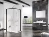Ravak Pivot PSKK3 90x90 zuhanykabin fekete+transparent