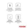 Ravak Pivot PSKK3 90x90 zuhanykabin fekete+transparent