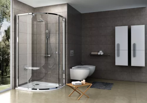 Ravak Pivot PSKK3 90x90 zuhanykabin krómhatású+transparent