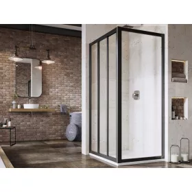 Ravak Supernova APSS-90 fix oldalfal 198 fekete+transparent