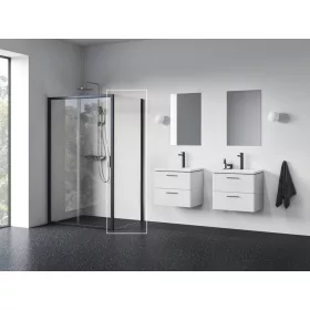 Ravak Blix II NBLPS 80 fix oldalfal fekete+transparent