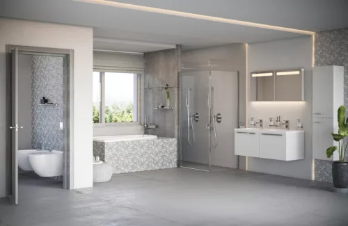 Ravak Chrome CPS-80 fix oldalfal krómhatású+transparent