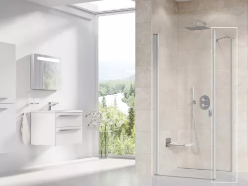 Ravak Chrome CPS-80 fix oldalfal szatén+transparent