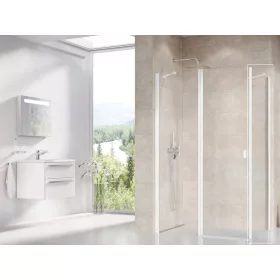 Ravak Chrome CPS-90 fix oldalfal matt fehér+transparent