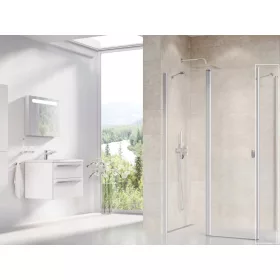 Ravak Chrome CPS-90 fix oldalfal szatén+transparent