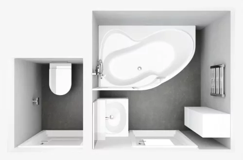 Ravak Rosa 95 150x95 bal akrilkád (hófehér)