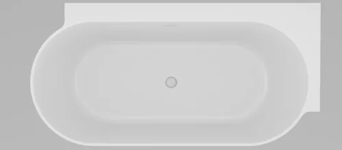 Ravak Freedom Corner II Tec 175x86 jobb, akrilkád, fehér, fehér/fekete/króm lefolyó