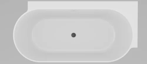 Ravak Freedom Corner II Tec 175x86 jobb, akrilkád, fehér, fehér/fekete/króm lefolyó