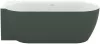 Ravak Freedom Corner II Tec 175x86 bal, akrilkád, Grey Green/fehér, fehér/fekete/króm lefolyó