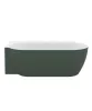 Ravak Freedom Corner II Tec 175x86 bal, akrilkád, Grey Green/fehér, fehér/fekete/króm lefolyó