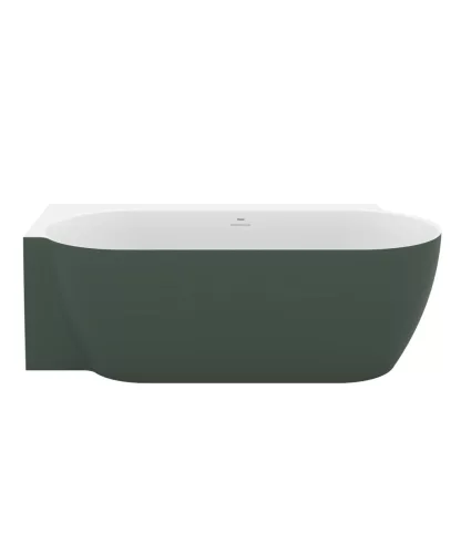 Ravak Freedom Corner II Tec 175x86 bal, akrilkád, Grey Green/fehér, fehér/fekete/króm lefolyó