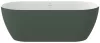Ravak Freedom O Tec 170x77 akrilkád, Grey Green/fehér szabadonálló, fehér/fekete/króm lefolyó