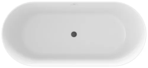 Ravak Freedom O Tec 170x77 akrilkád, Smoke Grey/fehér szabadonálló, fehér/fekete/króm lefolyó